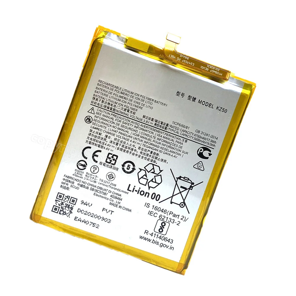 100% Genuine Original KZ50 Battery For Motorola Moto G8 Power XT2041 5000mAh Repalcement Mobile Phone High Quality Batteria