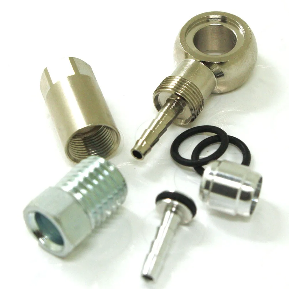 Silver Color Hydraulic Hose Fitting Banjo Unit Kit for Bike Bicycle For Formula R1 Rx The Made of Metal (79 characters)