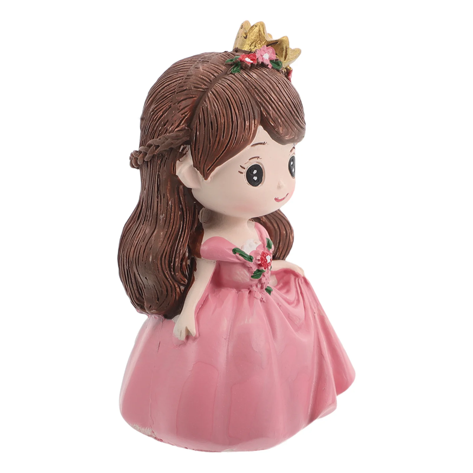 

Pink Princess Cake Topper Small Girl Sculpture Birthday Cake Decoration Cute Elegant Party Table Ornament Small Girl Statue