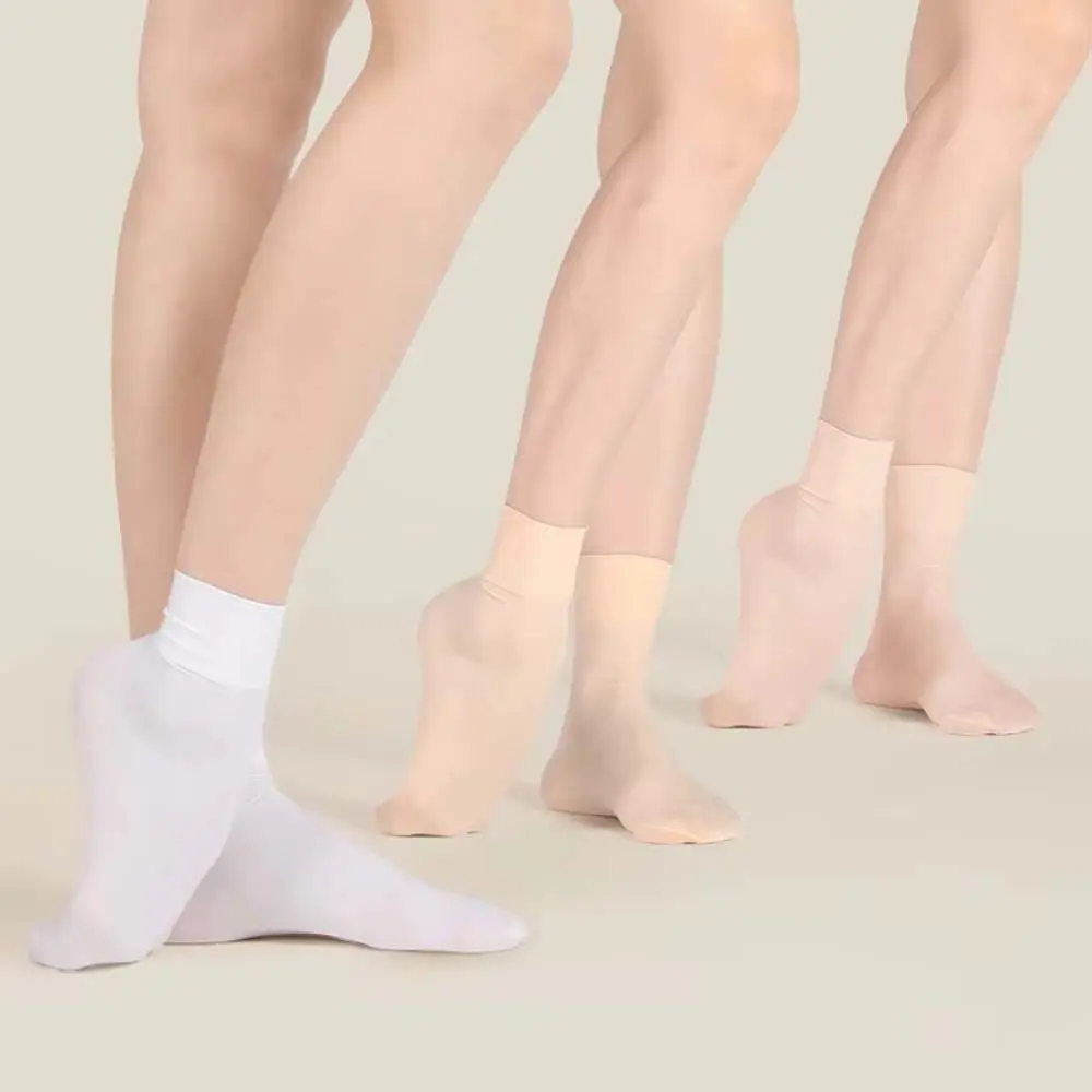 Dance Wear Ballet Socks Absorb Sweat Skin Color Modern Dance Socks Breathable Practise Training Ballet Stockings Girls Women