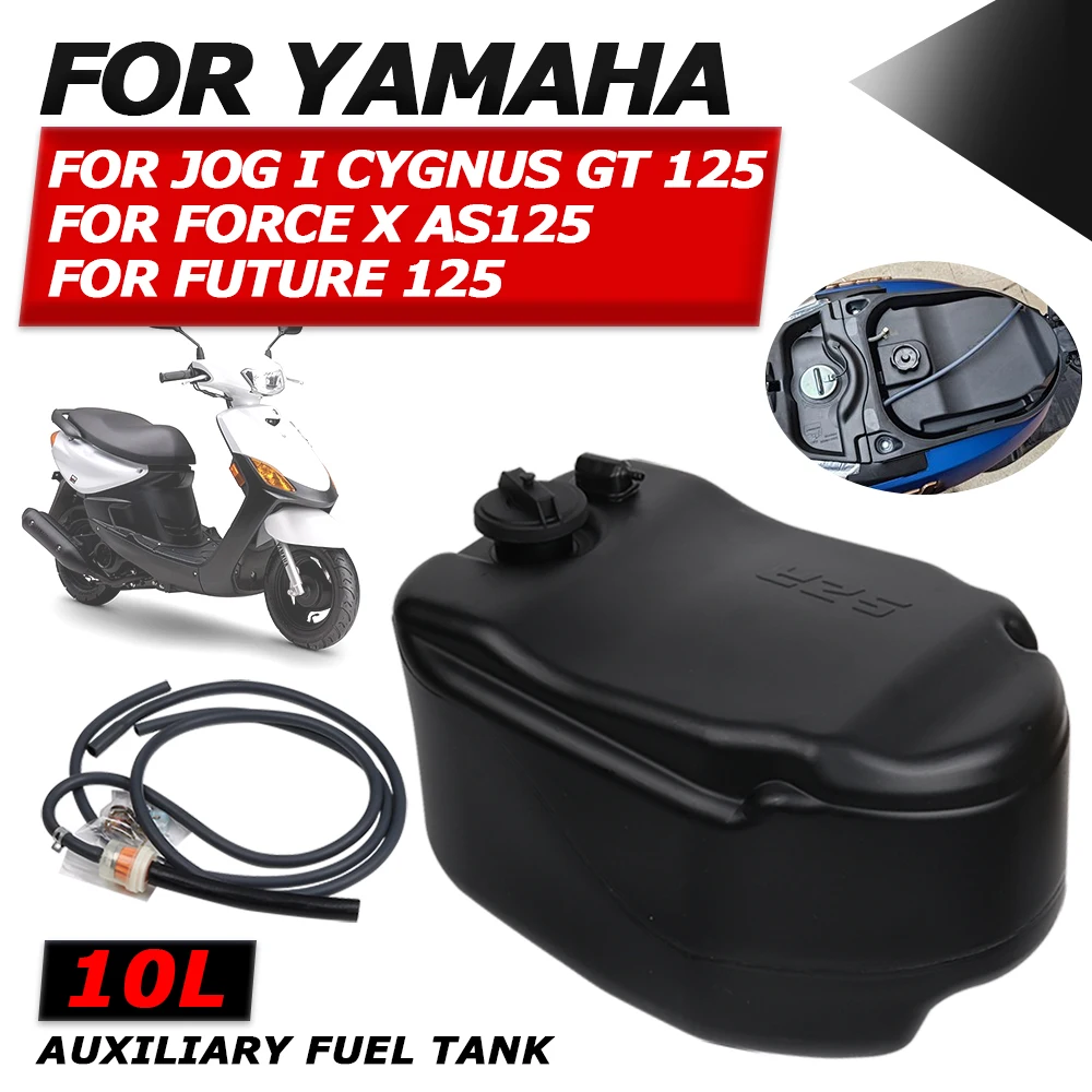 For YAMAHA JOG i CYGNUS GT Future 125 FORCE X AS125 AS Motorcycle Accessories 10L Auxiliary Gas Petrol Fuel Tank Seat Bucket