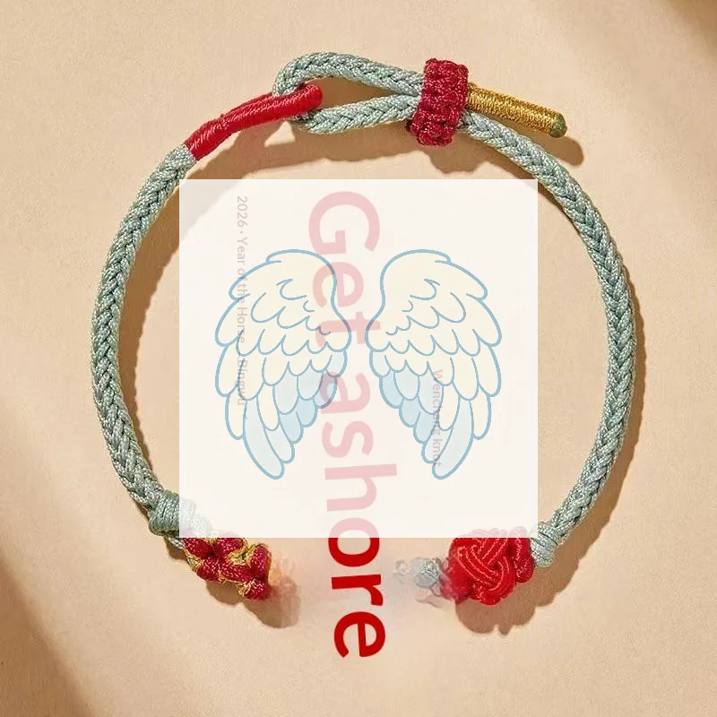 Handmade Woven Lucky Bracelet With Chinese Wenchang Knots Good Luck Blessing For Students Exam Success Daily Wear