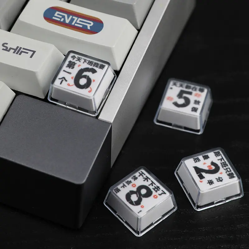 Wage Earner Theme Keycaps Set Resin 8mm Weight Custom Original Handmade Keycaps for Mechanical Keyboard Accessories Gift DIY