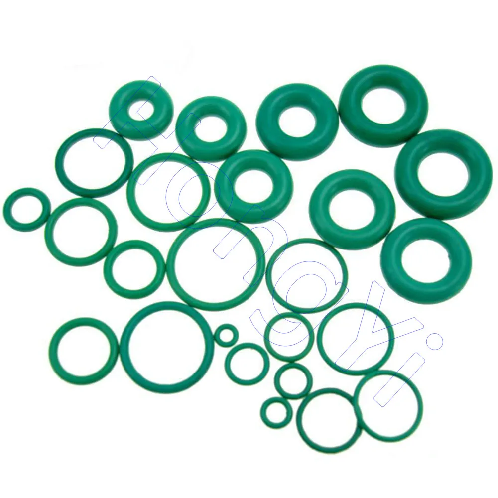 1/2/5Pcs CS 5mm FKM Fluorine Rubber O-Ring Gasket Green Sealing Washer OD 16mm - 100mm Oil and Corrosion Resistant