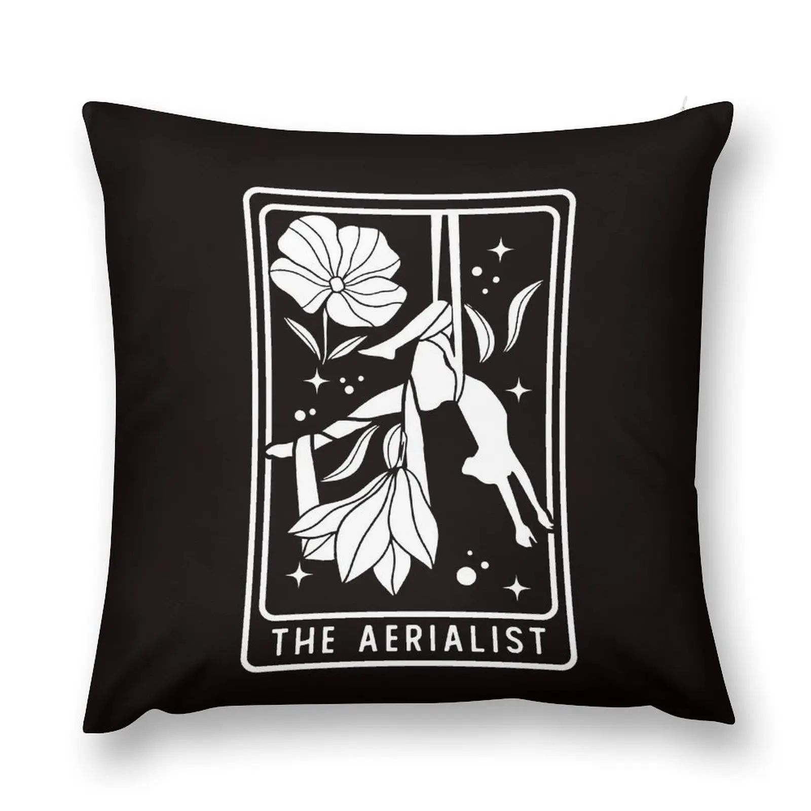 Aerialist Floral Acrobatics Dancer Aerial Silk Circus Sports Throw Pillow christmas ornaments 2025 bed pillows pillow