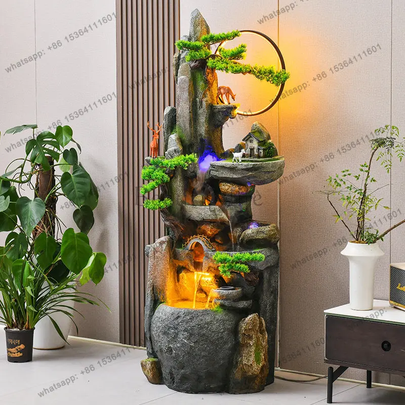 Chinese Zen waterscape rockery flowing water fountain living room landscape ornament