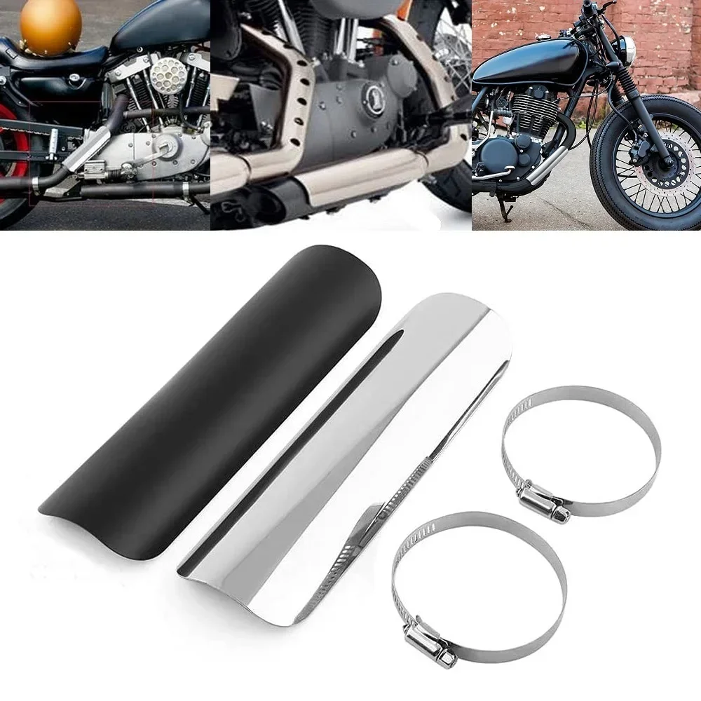 Motorcycle Universal Exhaust Muffler Pipe Heat Shield Insulation Cover Guard Protection For Harley Indian Kawasaki Yamaha