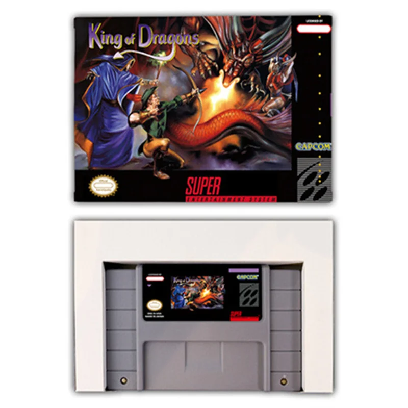 King of Dragons Action game Card for SNES EUR PAL USA NTSC 16bit Game Consoles with Retail Box Video Game Cartridge