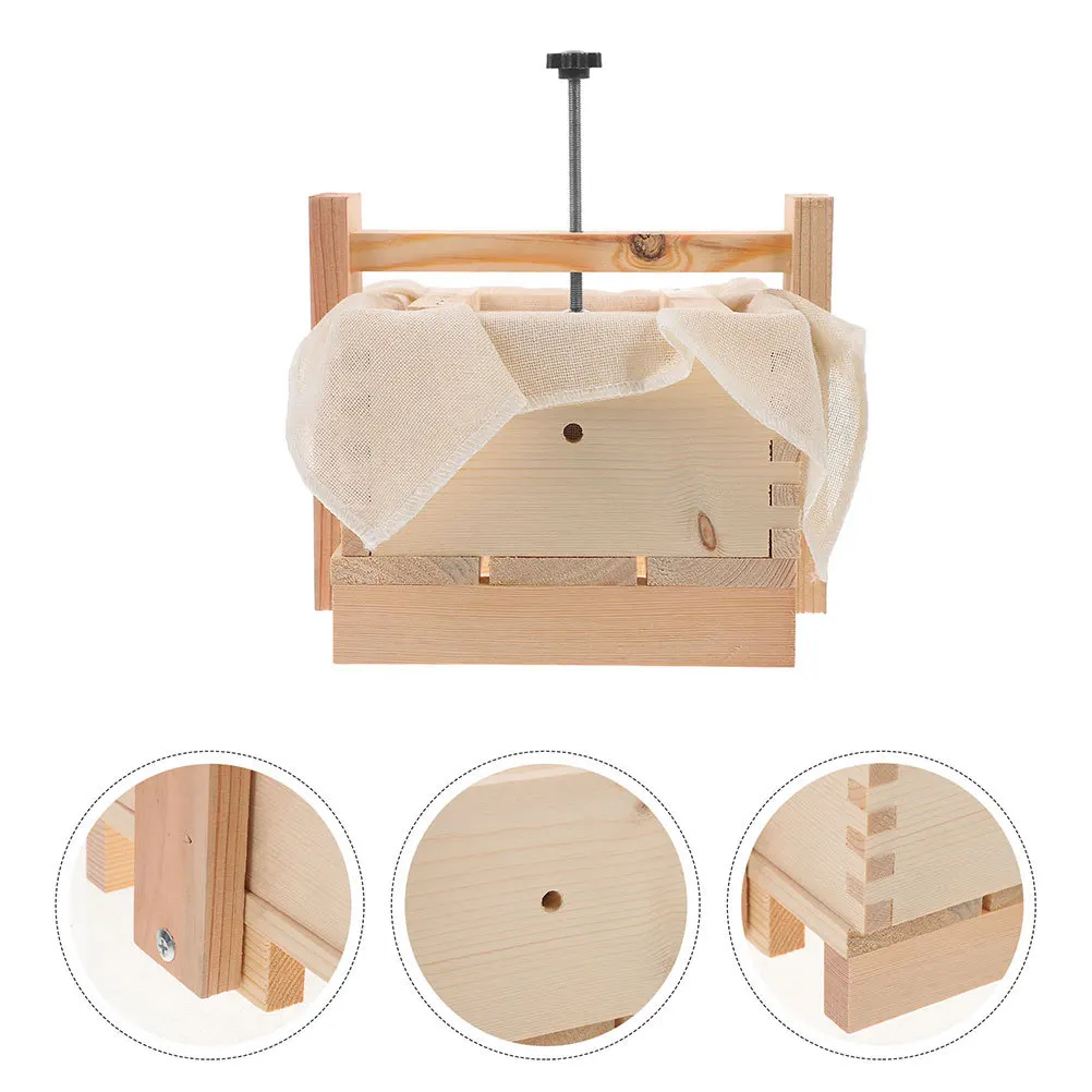

1Set Wooden Tofu Mold DIY Homemade Tofu Pressing Mold Bean Curd Maker Kitchen Tool Home Supplies Bean Curd Makers