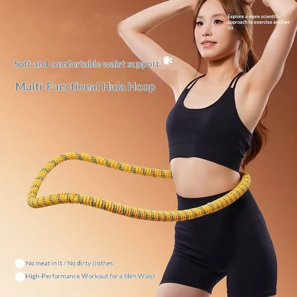 Silent Soft Hula Hoop New Upgrade Soft Spring Weighted Polyester No Damage to Clothes Full Wrap Fitness Equipment