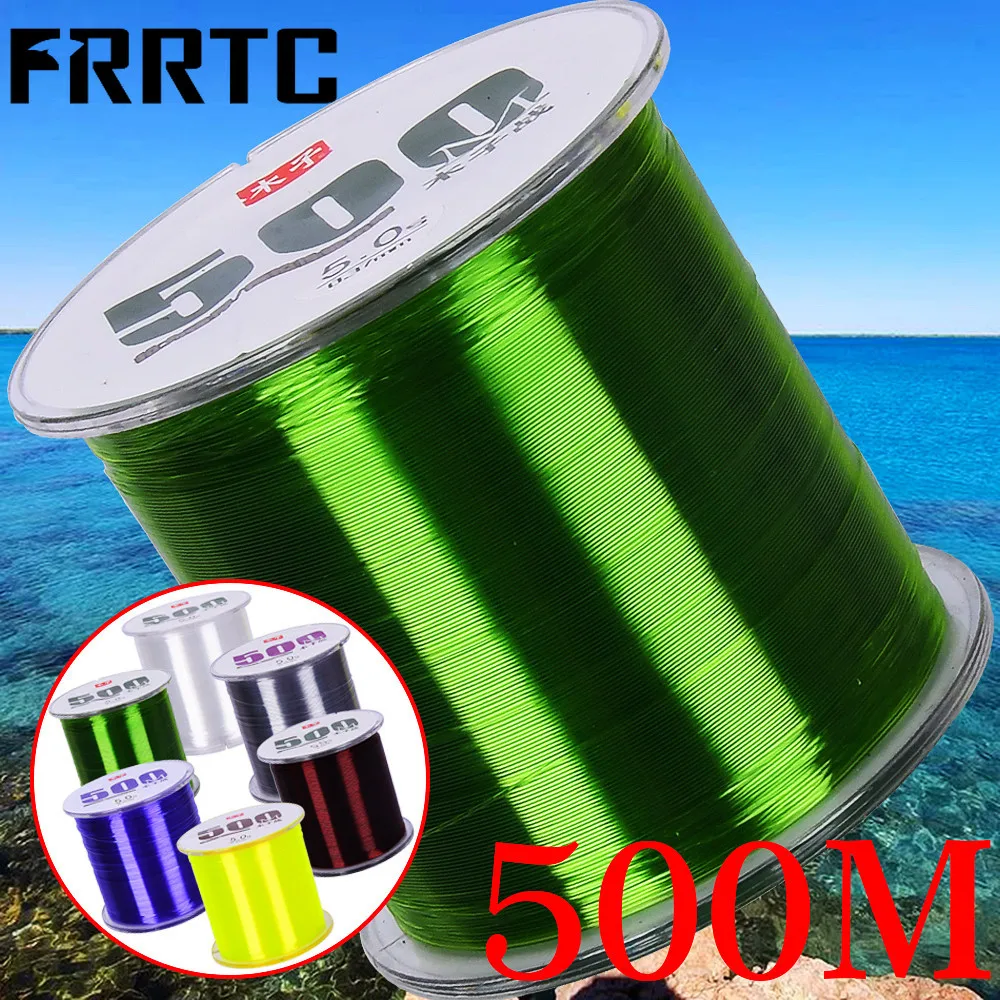 

500m Fishing Line 1.0mm-5.0mm 4.4LB-19.4LB Wearable Fluorocarbon Line Carbon Surface Nylon Line for Freshwater Saltwater Fishing