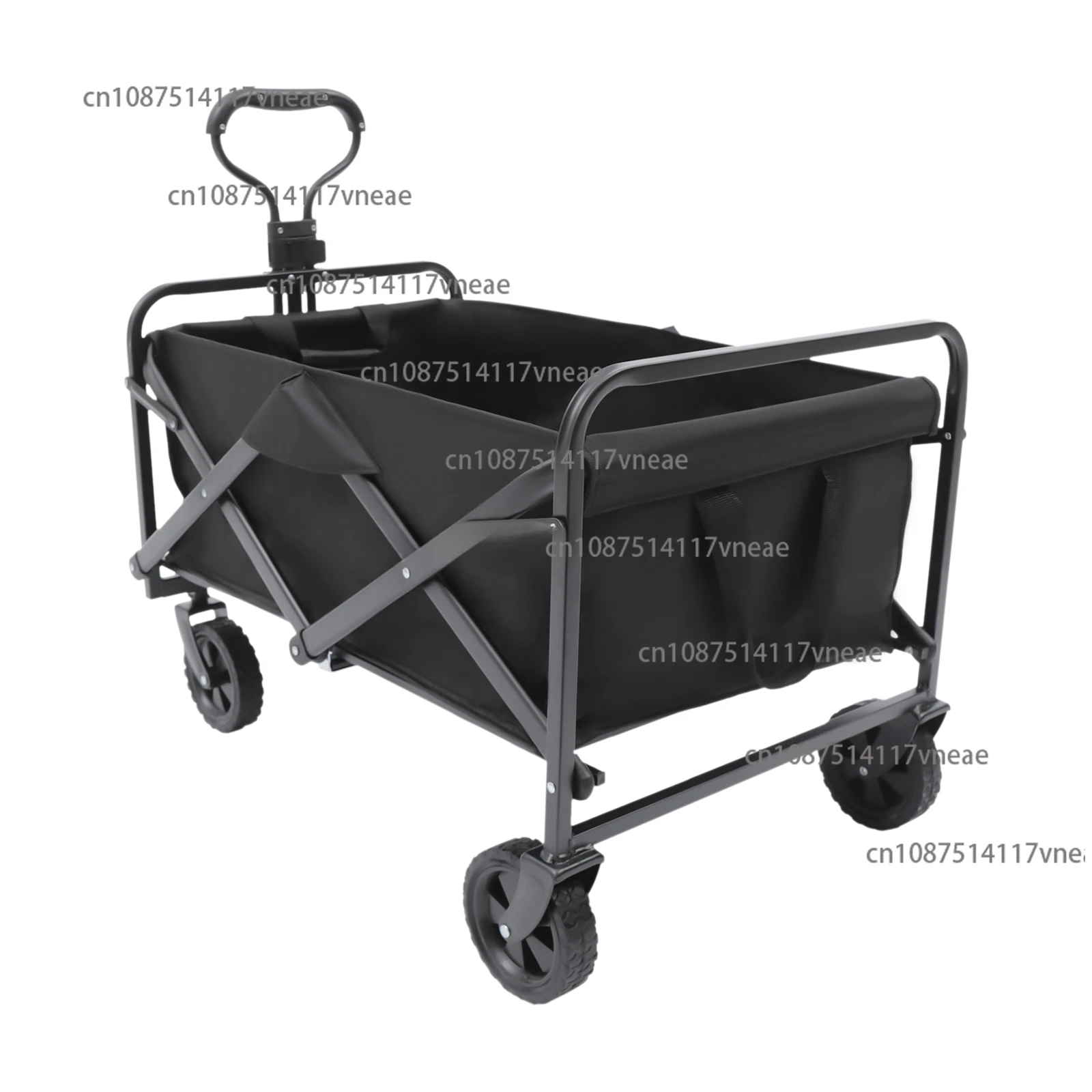 Outdoor 4 wheel Portable Trolley Camp Trailer Folding Table Board Travel Hand Pushing Garden Cart Picnic Pull Rod Rear Camp Cart