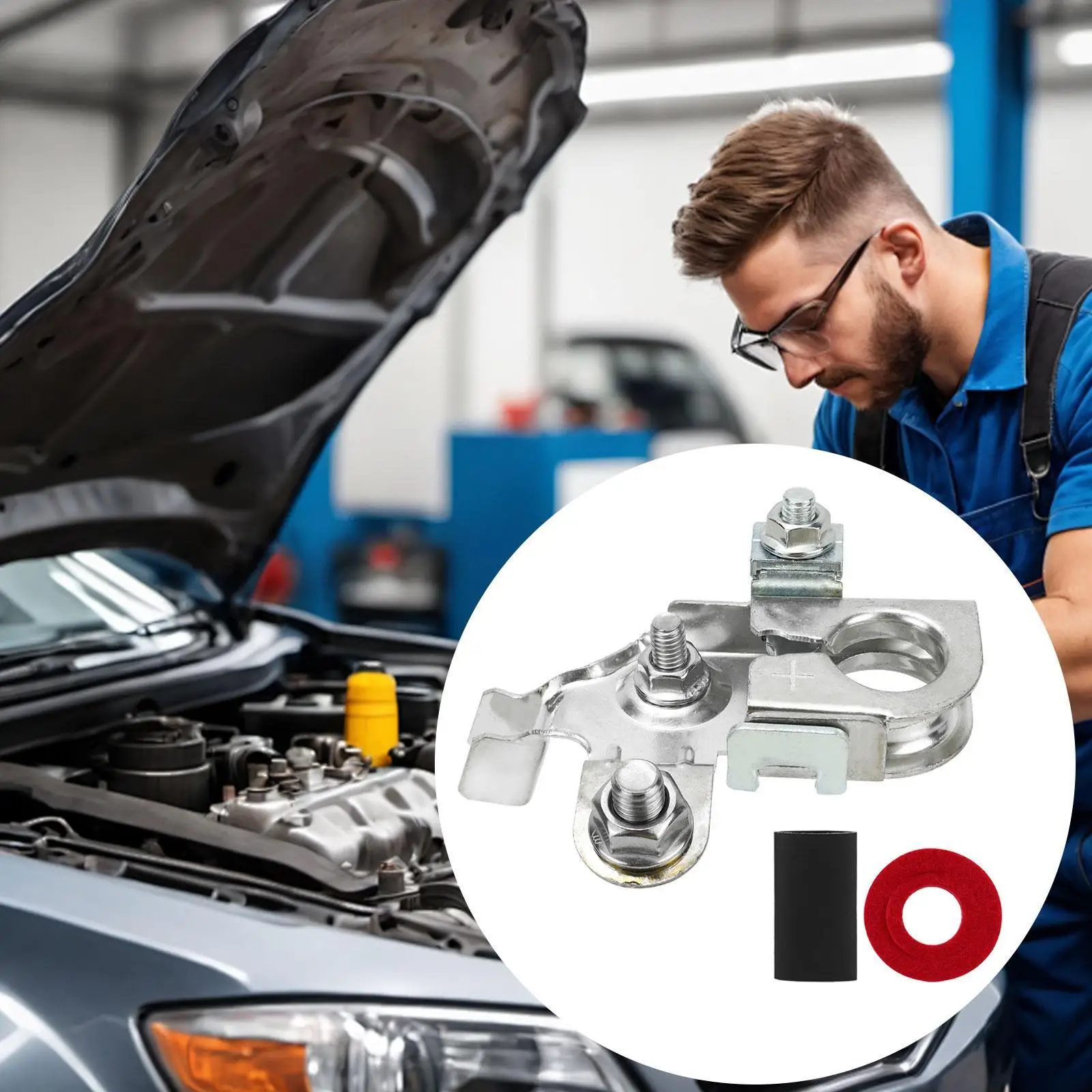 

Positive Battery Terminal with Heat Shrink High Replaces for F150 Edge Mustang Focus Cars Trucks