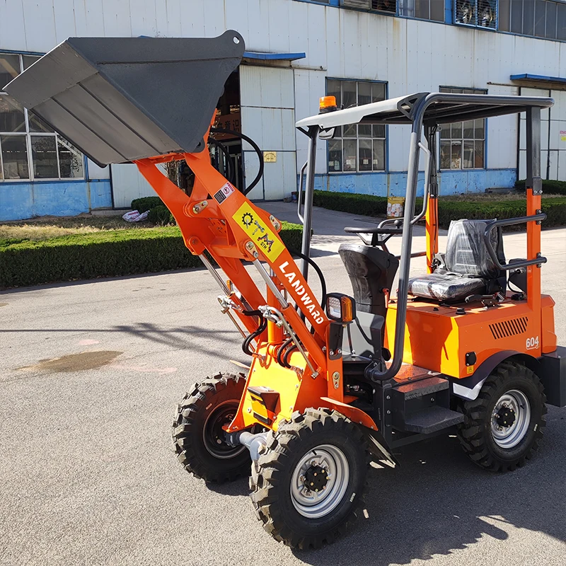 Mini cargadores eléctricos de 4 ruedas, 400kg, 1 tonelada, cargador de batería y controlador curtis, cargador de ruedas de uso agrícola personalizado