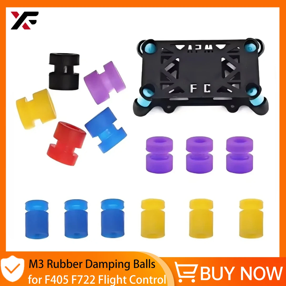 

XFlight Hobby 10pcs M3 Rubber Shock Absorber Silicone Damping Balls for F405 F722 Flight Control for FPV Racing Drone