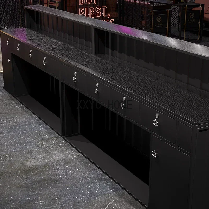 Industrial Style Creative with Light Bar Catering Barbecue Shop Billiard Hall Coffee Restaurant Bar Counter