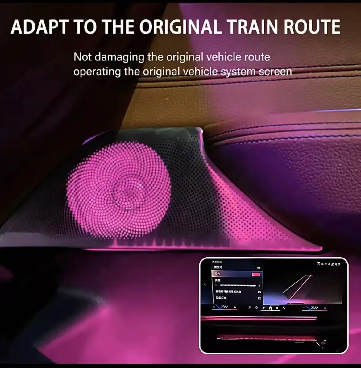 Full Car Interior Upgrade 11 Colors LED Atmosphere Light For BMW G30 New 5 Series Illuminated Tweeter Midrange Speaker Cover HiF