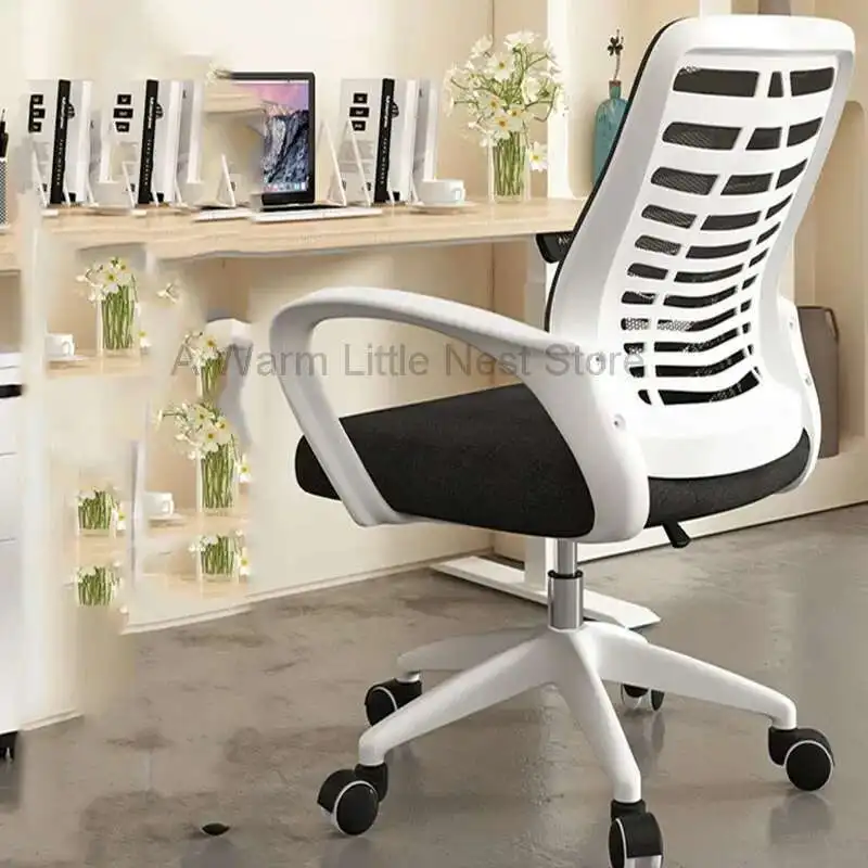 

Study Ergonomic Office Chair Living Room Arm Home Office Mesh Chair Comfortable Rolling Sillas De Oficina Office Furniture