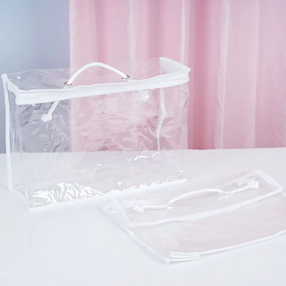 Durable PVC Pillow Storage Bags Foldable Transparent Blanket Storage Container Waterproof Dustproof Quilt Packing Bag