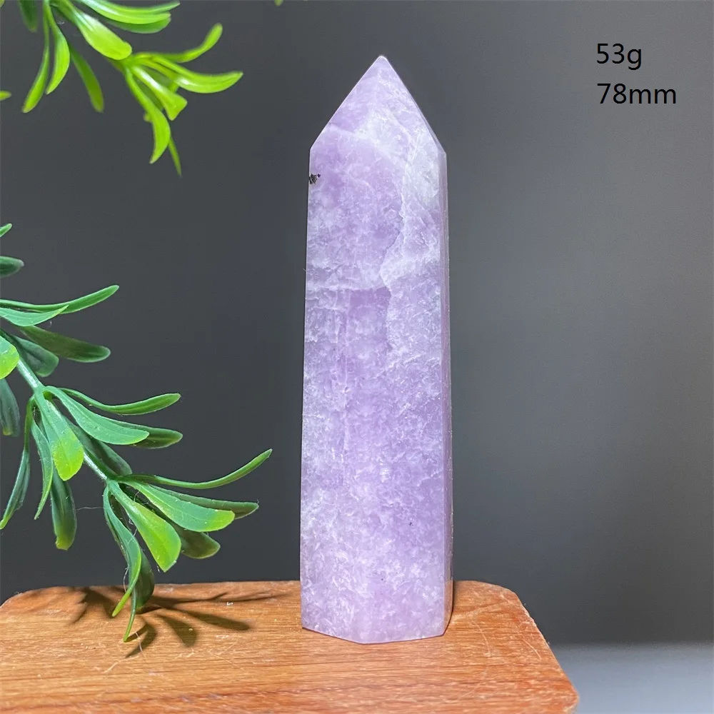 Lepidolite Tower Point Wand Crystal Natural Stone Quartz Mineral Gemstones Minerals Spiritual Ornaments Home Decoration