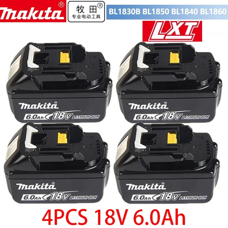 100% Original Makita Rechargeable Battery, Replaceable LED Lithium-ion, 9.0Ah/6.0Ah 18V BL1860B BL1860 BL1850 BL1830 BL1815