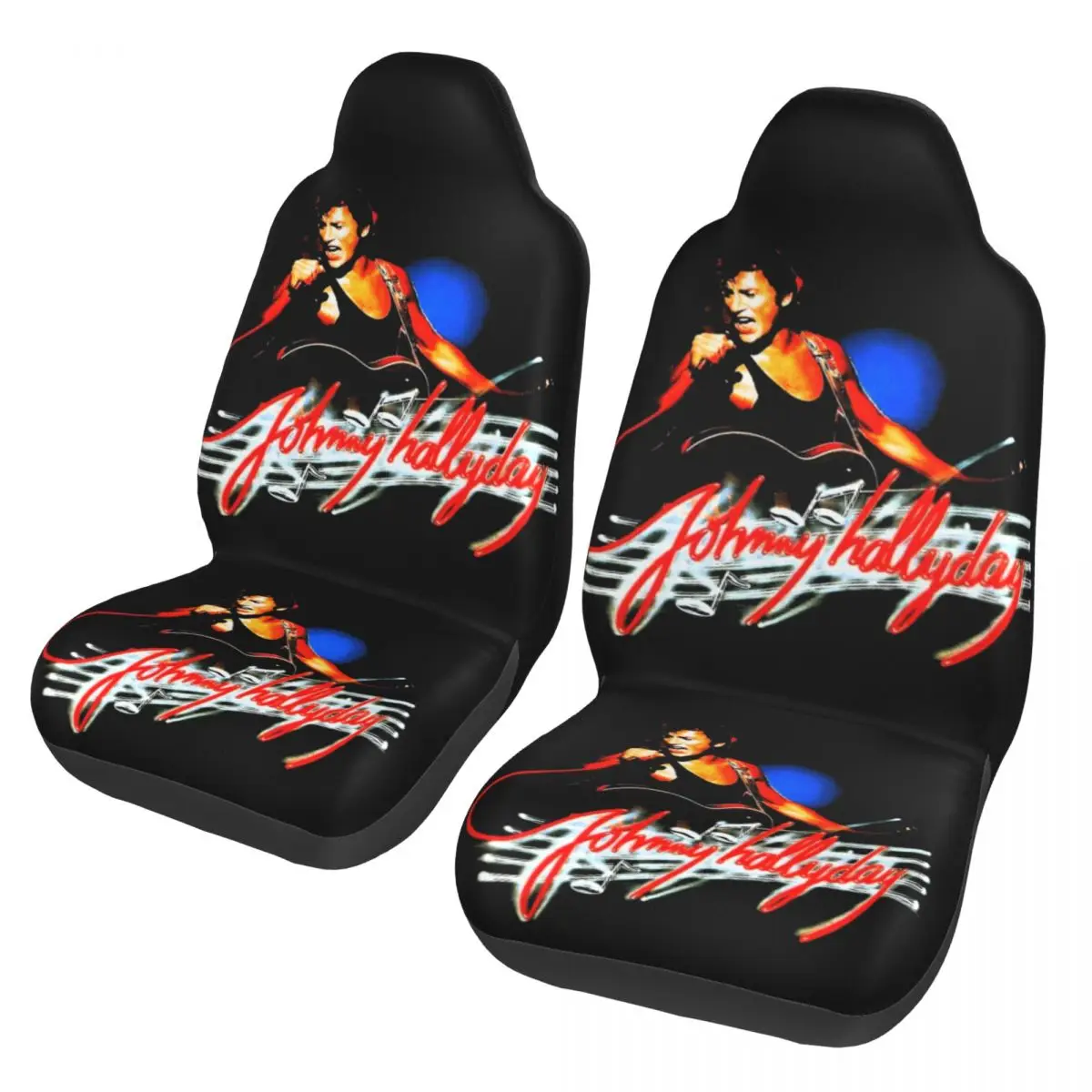 Johnny Hallyday Universal Car Seat Cover for most cars Travel Rock Music Car Seat Protector Polyester Car Accessories