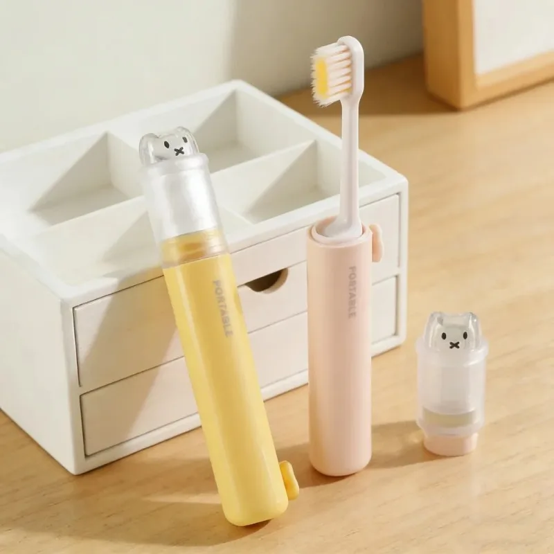 1 piece - Convenient toothbrush travel container, 2-in-1 folding toothbrush set - Small and convenient - Essential for business