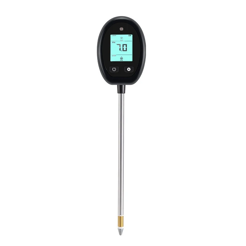 5 In 1 Soil Meter MOIST/NUTR/PH/LIGHT/Temperature Meter Digital Monitor For House Plants Garden Lawn Farm