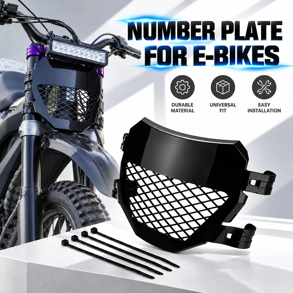 Motorcycle Ventilate Front License Number Plate For SURRON Light Bee S/X Eride Pro-SS Universal Electric Off-Road Small Bike