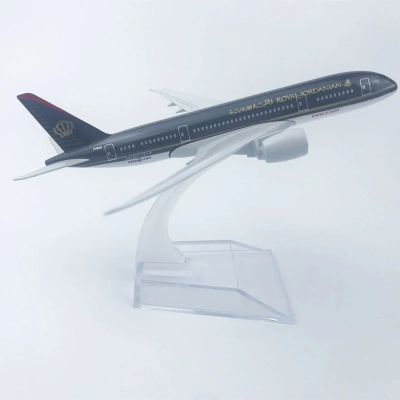 

Diecast Metal 1:400 Plane Model Toy Airplane 16cm ROYAL JORDANIAN Aircraft B787 Alloy with Stand Decoration Kids Desk Accessorie