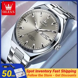 OLEVS 9907 Original Brand Watch for Men Auto Date Week Waterproof Luminous High Quality Stainless steel Man Wristwatches