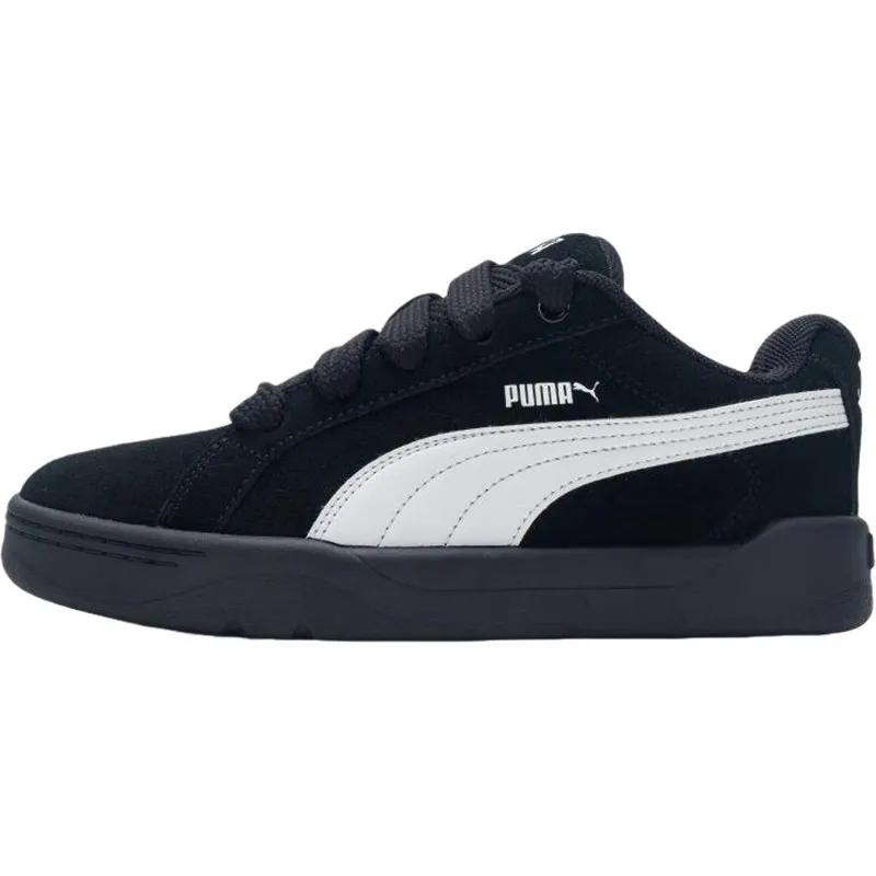 Puma Low Top Casual Shoes 400707-25 Black White Rubber Outsole Wide Flat Shoelace Skate Sneakers