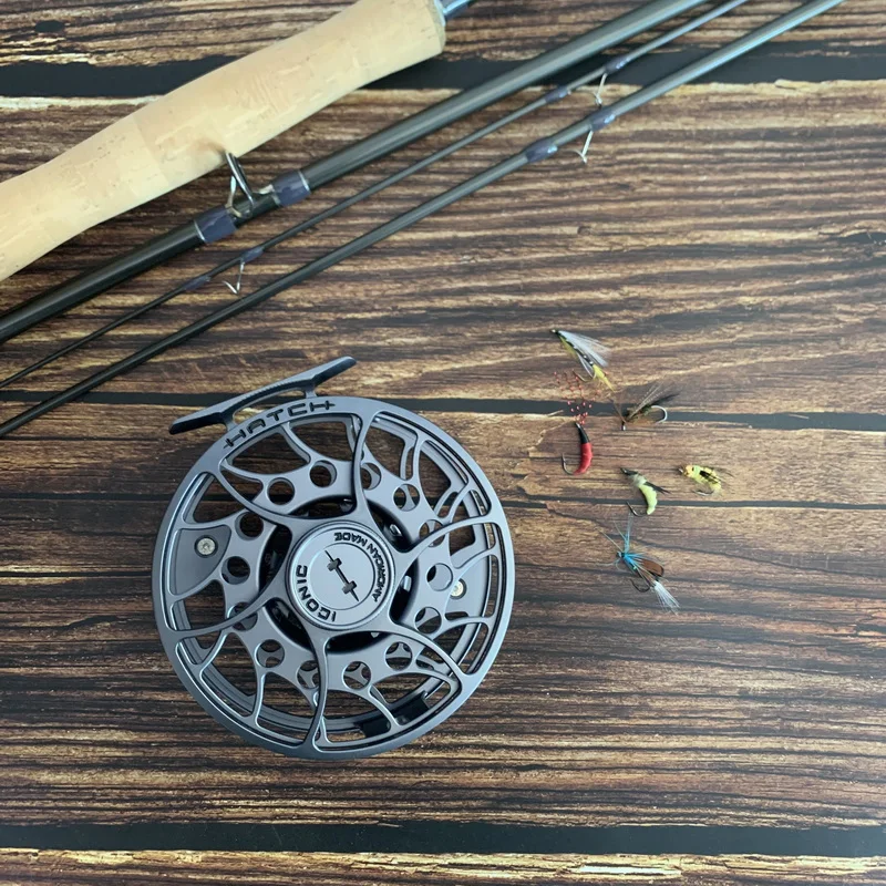 ICONIC FLY REEL of One Piece Hatch 3plus Angling Tools Fishing Accessaries Retractable Extension Cord Piscifun Reels Baitcasting