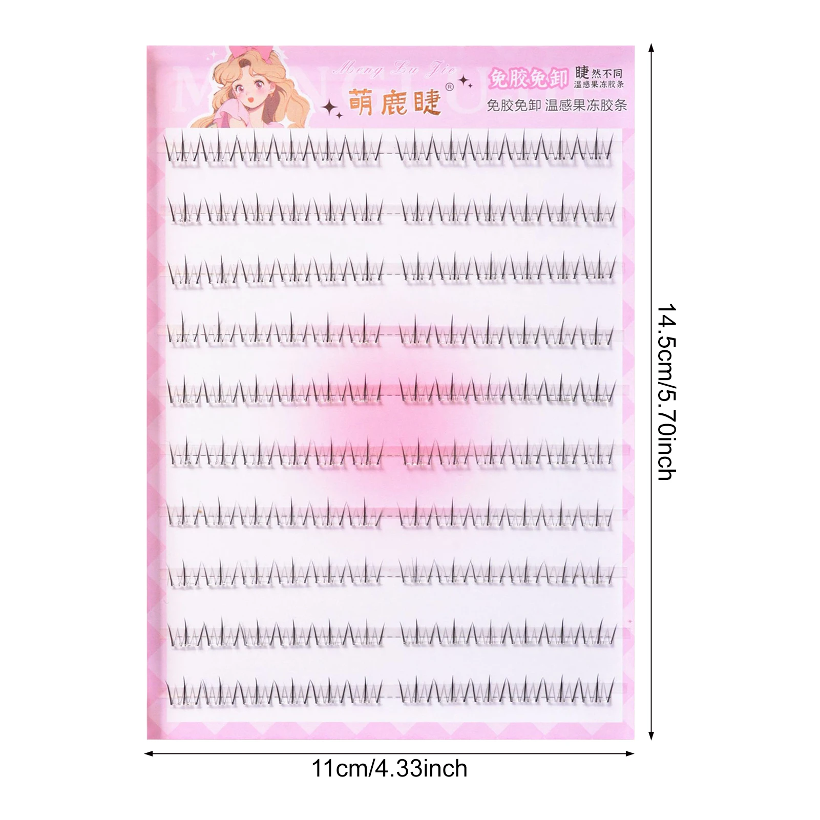 Clear Band Bottom Eyelashes Comic Lower Lash Extension Clusters Natural Self Adhesive False Eyelashes Reusable Eye Makeup Tool