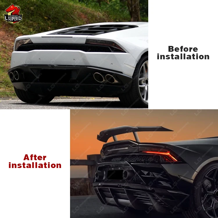 Auto Spoiler N Stil für Lamborghini LP610 EVO Modifizierter Heckflügel Spoiler N Carbon Faser Material Spoiler