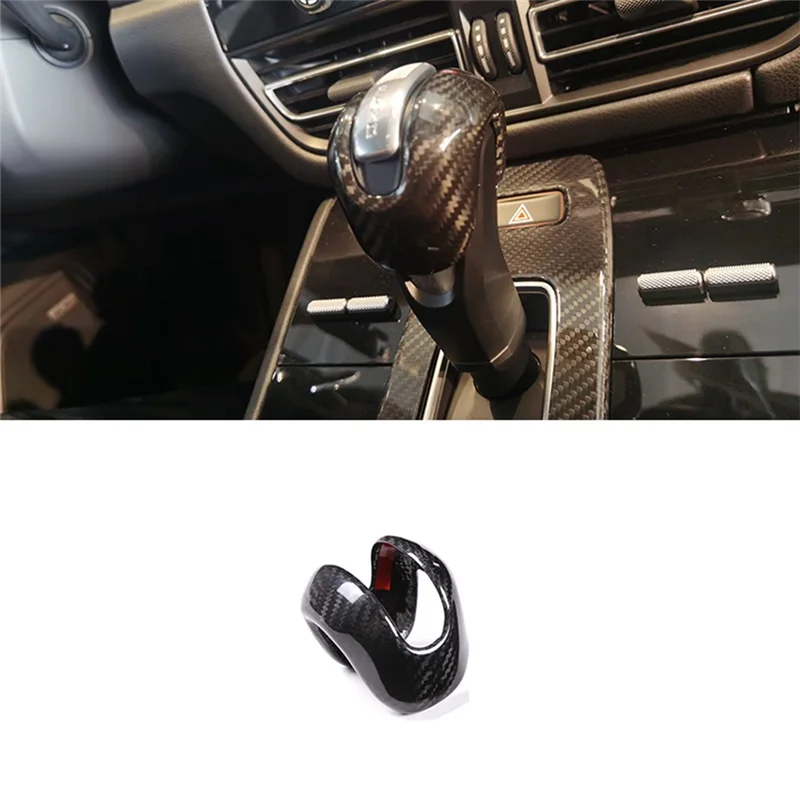 Center Control Shifter Cover Decorative Dry Carbon Fiber Trim for 2022 2023 Interior Accessories