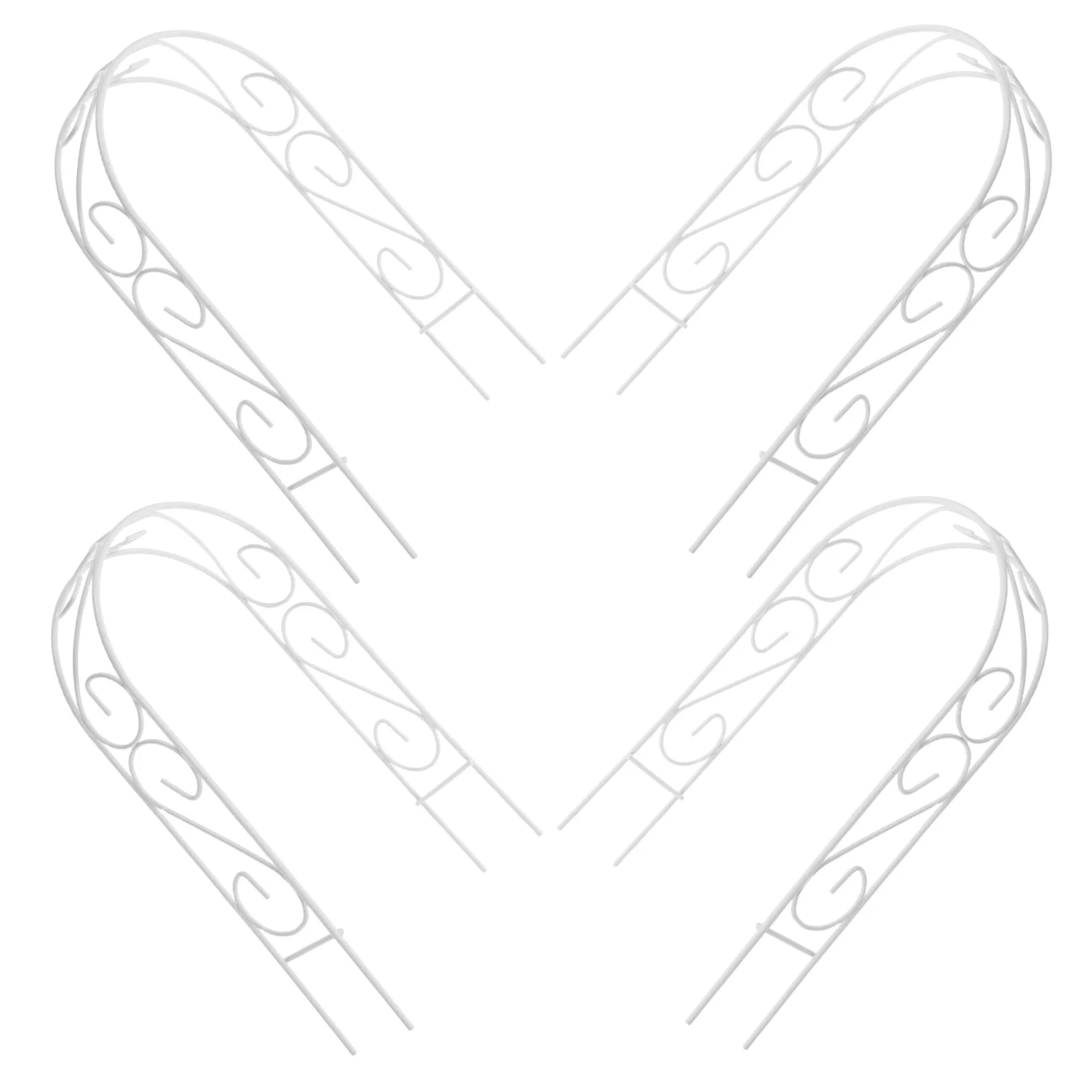 

Mini Garden Arch Trellis for Vines Flower Climbing Support Iron Frame Potted Plants
