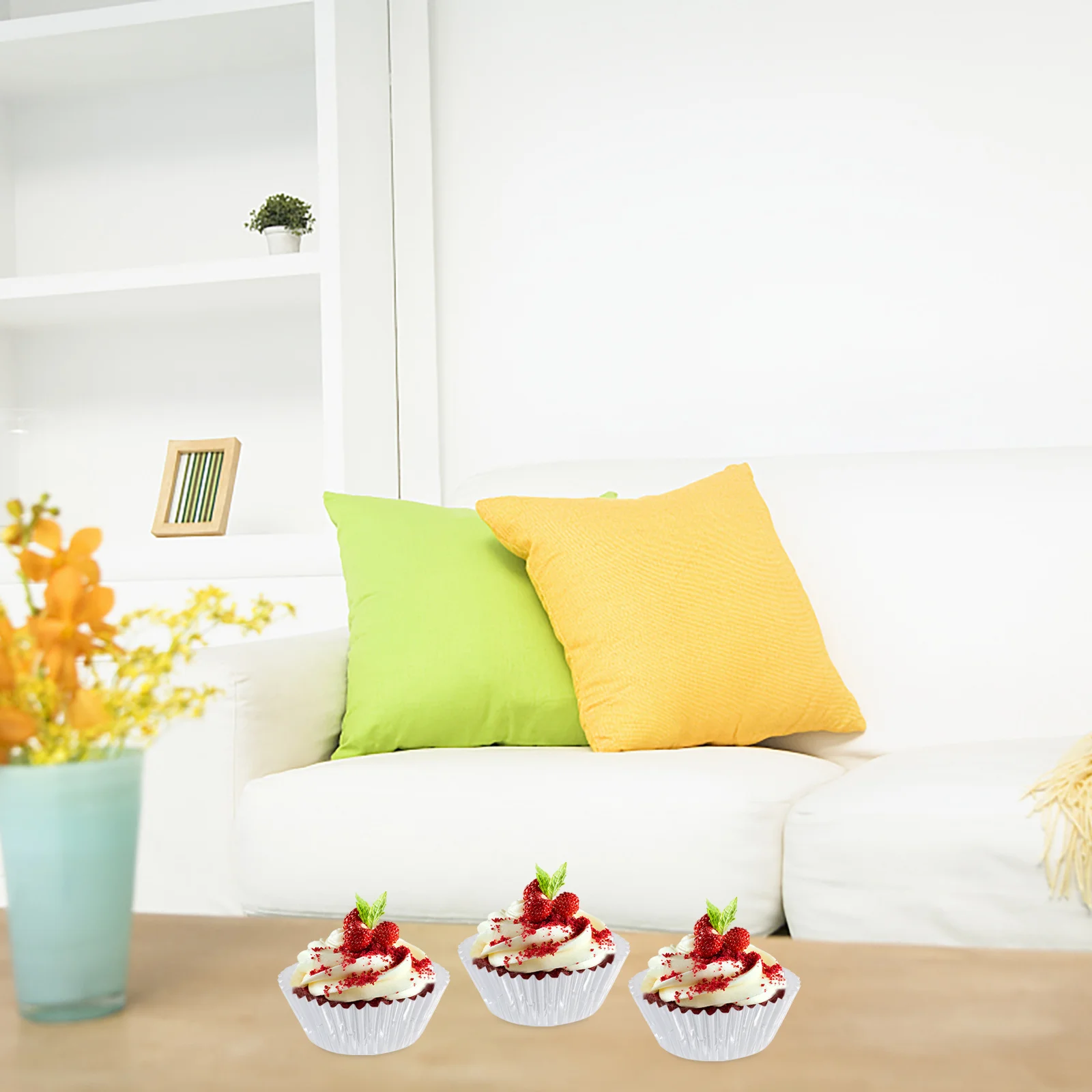 

100Pcs Extra Thick Aluminum Foil Cupcake Liners Elegant Golden Shine Baking Cups for Muffins Desserts Birthday Baby Shower