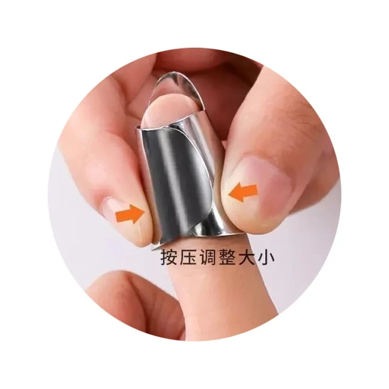 Stainless Steel Bean Peeler and Shell Opener Multifunctional Vegetable Picking Thumb Knife Fruit Peeler Small Tool Nail Cover