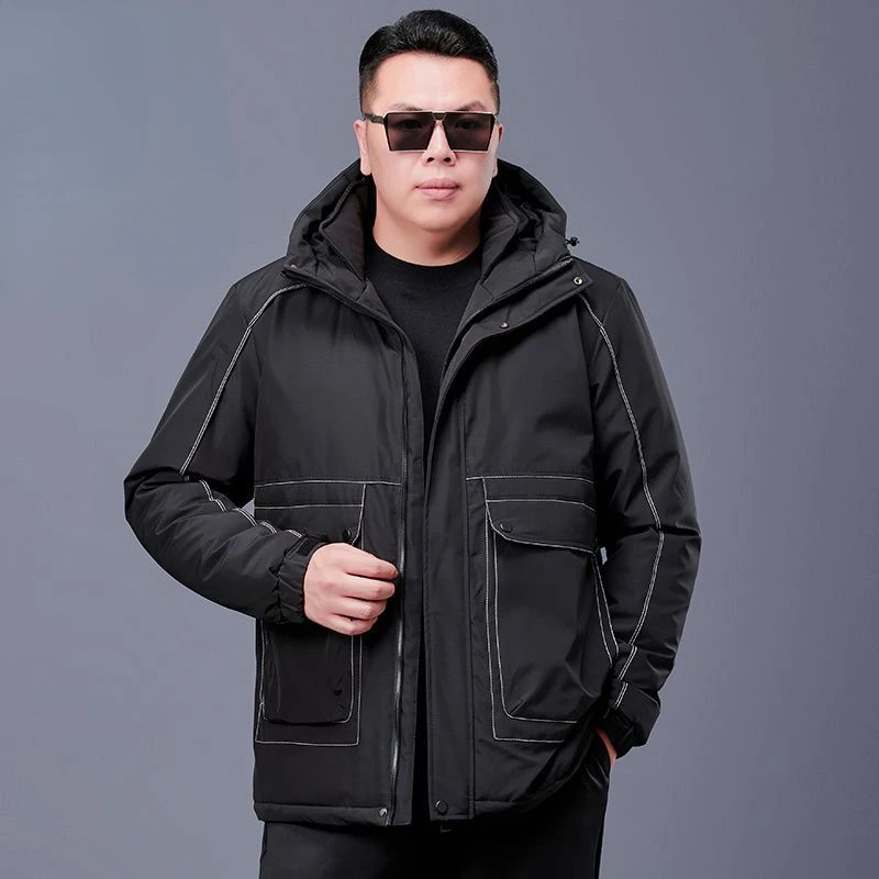 Abrigo de invierno para hombre, Parkas gruesas, chaqueta cálida, sombrero de papá, regalo para salir, gran moda, ropa informal diaria, chaquetas V75, 2023