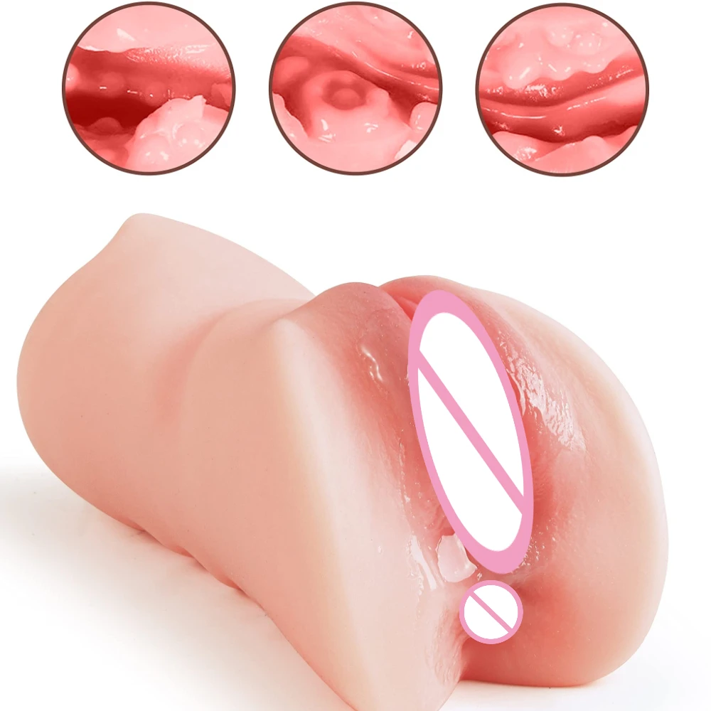 Super Realistic Vagina 3in1 Male Masturbator Blowjob Anal Sex Masturbation Cup Erotic Sex Toys for 18+ Men Portable Pocket Pussy view 3