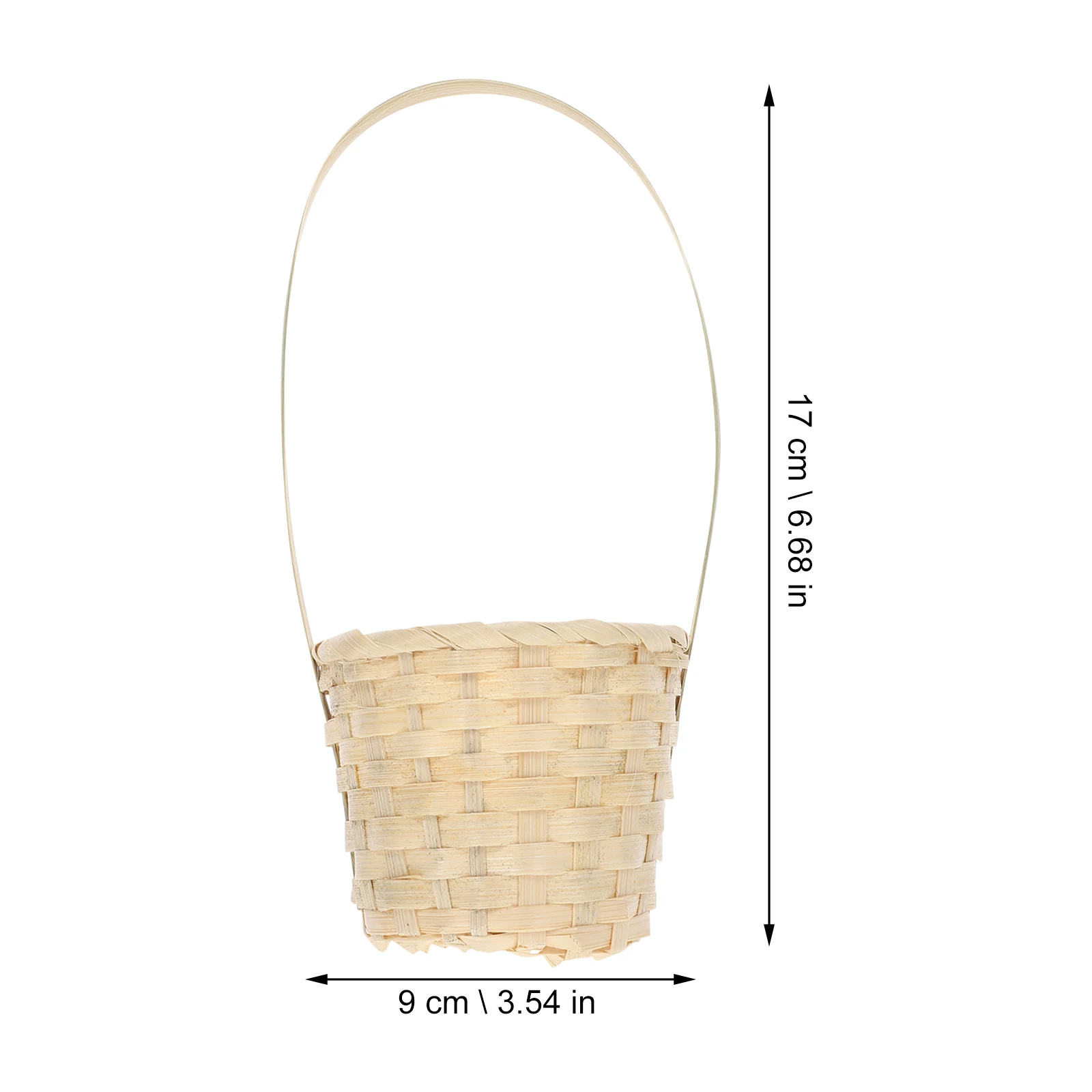 

8pcs Woven Basket Bamboo Fruit Storage Container Multi-Purpose Decorative Picnic Snack Vegetable Basket Portable Shopping