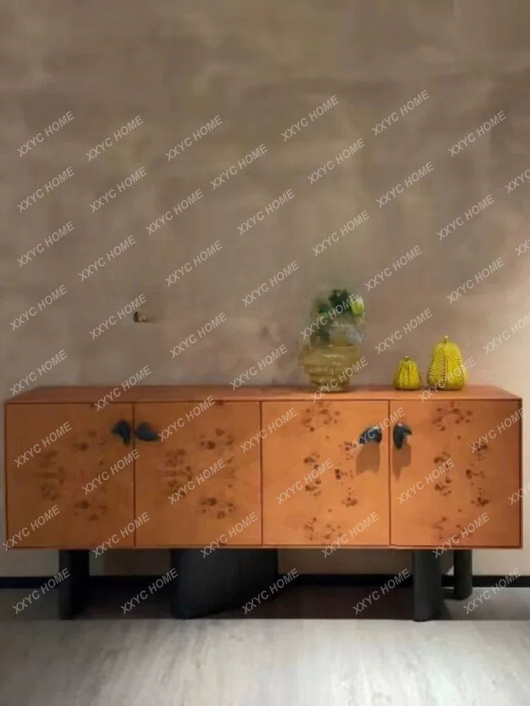 Geometric solid wood TV cabinet medieval tree tumor sticker skin simple living room locker dining side cabinet floor cabinet
