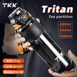 TKK 600/800/1000ml sport Watter Bottle Tritan BPA-free Straw portatile bicchieri in plastica a prova di perdite bollitore per il Fitness all'aperto