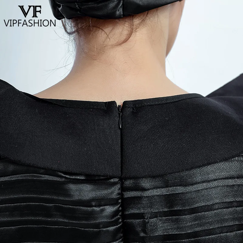 VIP FASHION أزياء الهالوين الشر شيطان الساحرة زي أسود فستان الحفلات التنكرية مع أغطية الرأس مرحلة الأداء الزي فستان القرون الوسطى #5