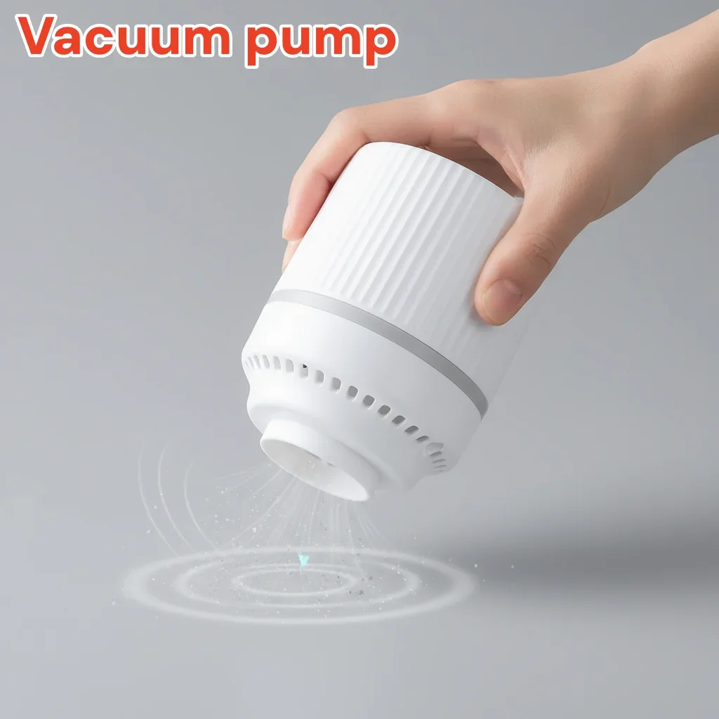 Electric Air Pump for Vacuum Bags - Labor-Saving Compression Tool Compatible with EU USA UK Japan Plug for Clothes Storage
