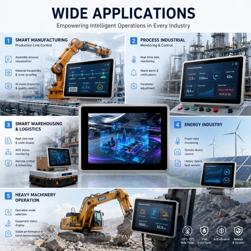 CODESYS Programmable HMI TPC372 15.6 Inch Touch Screen Panel PC Supports Ubuntu Debian with BLIoTLink Protocol Converter