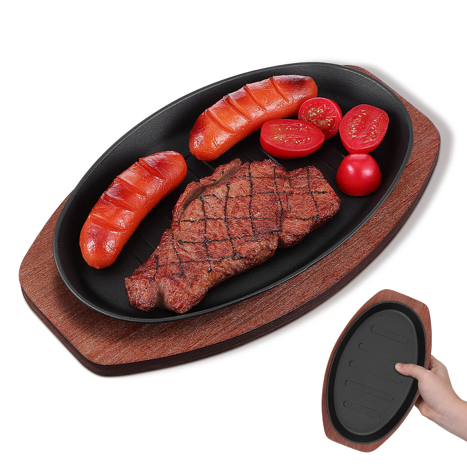 1Set Iron Grilling Pan Steak P - огляд і ціна Kitchen Essentials Baking Tray