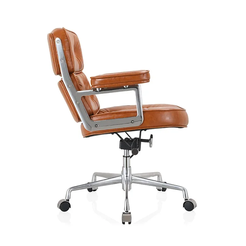 Liftable Computer Chair Study Back Office Chair Soft Pack American Retro Computer Chair Home Gaming Chairs 360 Degree Rotation