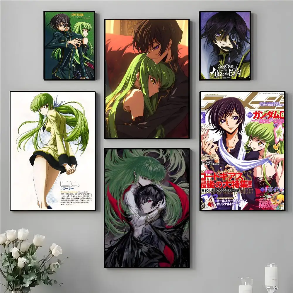 Mecha Anime C-code Geass Lelouch of the Rebellion Poster High-definition stickers ideal gifts for living rooms hallways